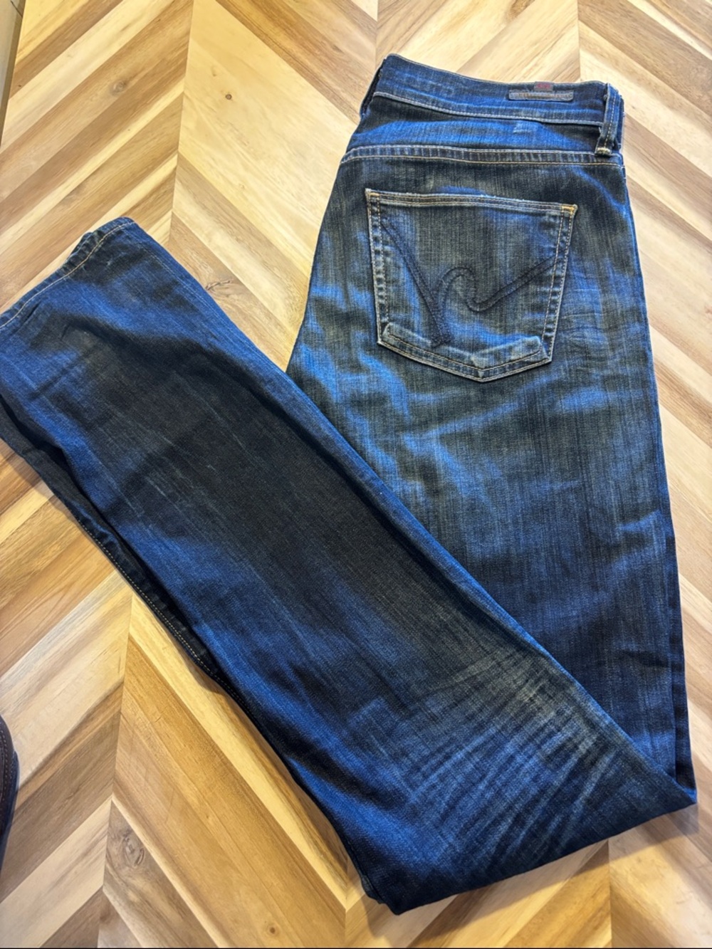COH Women’s Ava Straight Leg Jeans in Dark Blue Denim - Picture 2 of 7